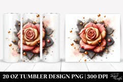 Abstract Rose Stained Tumbler Product Image 1