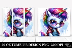 Vibrant Baby Unicorn with Cool Haircut 20 Oz Tumbler Product Image 1