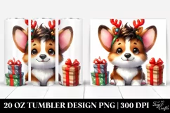 Watercolor Pembroke Welsh Corgi, Transparent 20 Oz Tumbler Product Image 1