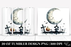 Funny Halloween Clipart, Moon 20 Oz Tumbler Product Image 1