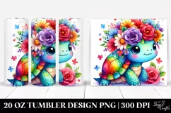 Vibrant Turtle Tumbler | 20 oz Tumbler Product Image 1