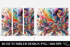 Vibrant Colorful Whimsical Drawing Tumbler Product Image 1