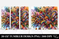 Vibrant Colorful Whimsical Drawing Tumbler Product Image 1