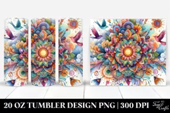 Vibrant Colorful Whimsical Drawing Tumbler Product Image 1