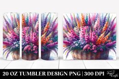 Vibrant Watercolor Basket Filed | 20 Oz Tumbler Product Image 1