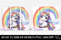 Pastel Baby Unicorn Rainbow Tumbler Product Image 1