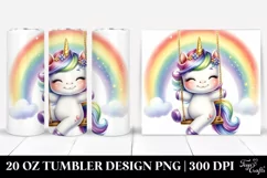Pastel Baby Unicorn Rainbow Tumbler Product Image 1