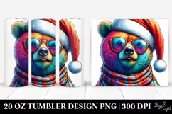 Quirky Colored Bear Portrait | 20 oz Tumbler Product Image 1