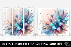 Abstract Pastel Lobelia Tumbler Product Image 1