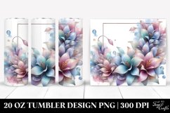 Abstract Pastel Lobelia Tumbler Product Image 1