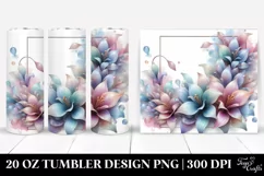 Abstract Pastel Lobelia Tumbler Product Image 1