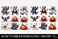 Funny Halloween Clipart WEREWOLF | 20 oz Tumbler Product Image 1