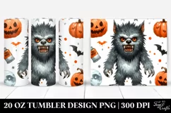 Funny Halloween Clipart WEREWOLF | 20 oz Tumbler Product Image 1