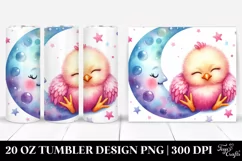 Vibrant Resting Baby Chicken Pink 20 oz Tumbler Product Image 1