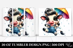 Cute Cow Jumping Excited | 20 oz Tumbler Product Image 1