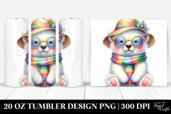 Colorful Baby Polar Bear Tumbler Product Image 1