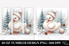 Retro Baby Swan with Christmas Tree, 20 Oz Tumbler Product Image 1
