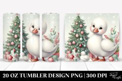 Retro Baby Swan with Christmas Tree, 20 Oz Tumbler Product Image 1