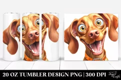 Cute Vizsla Popping Eyes Tumbler Product Image 1