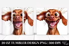 Cute Vizsla Popping Eyes Tumbler Product Image 1