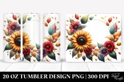 Colorful Sunflower Abstract Frame | 20 Oz Tumbler Product Image 1
