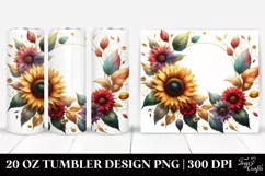 Colorful Sunflower Abstract Frame | 20 Oz Tumbler Product Image 1