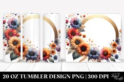 Colorful Small Sunflower Horizontal Frame | 20 oz Tumbler Product Image 1