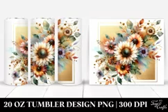 Colorful Sunflower Abstract Tumbler Product Image 1