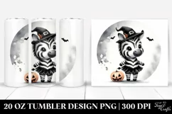 Cute Halloween Baby Zebra 20 Oz Tumbler Product Image 1