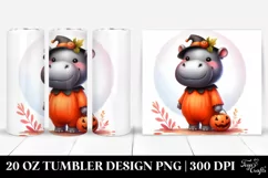 Baby Hippo Standing on Cloud 20 Oz Tumbler Product Image 1
