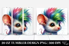 Vibrant Flower Aggressive Mouse 20 Oz Tumbler Product Image 1