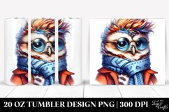 Vibrant Baby Owl with Cool Haircut 20 Oz Tumbler Product Image 1