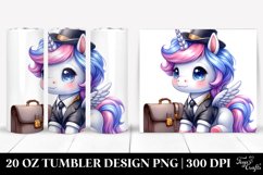 Cute Baby Unicorn Equipped for Business Man | 20 oz Tumbler Product Image 1