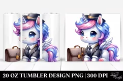 Cute Baby Unicorn Equipped for Business Man | 20 oz Tumbler Product Image 1