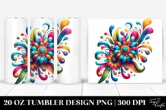 Vibrant Colorful Sunflower | 20 Oz Tumbler Product Image 1