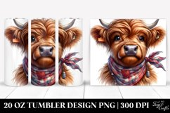Enthusiastic Highland Cow Portrait | 20 Oz Tumbler Product Image 1