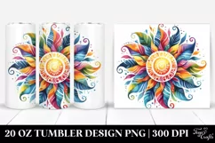 Colorful Watercolor Sun | 20 Oz Tumbler Product Image 1