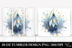 Snowdrop with Golden Insertions Tumbler Design Product Image 1