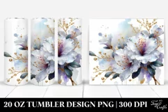Golden Azalea Watercolor Tumbler Design Product Image 1