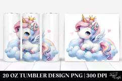 Baby Unicorn From a Lofty Cloud | 20 oz Tumbler Product Image 1
