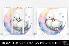 Baby Swan Sleeping on the Moon | 20 oz Tumbler Product Image 1