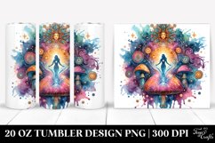 Vibrant Magical Celestial Mushroom 20 Oz Tumbler Product Image 1