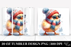 Cute Winter Chicken in Cool Clothes, 20 Oz Tumbler Product Image 1