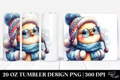 Cute Chicken in Winter Clothes Clipart Product Image 1