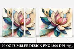 Abstract Wooden Magnolia | 20 oz Tumbler Product Image 1