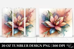 Abstract Pastel Wooden Stained Magnolia | 20 oz Tumbler Product Image 1