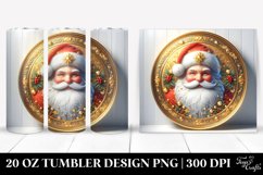 Vibrant Santa Portrait Clipart, 20 Oz Tumbler Product Image 1