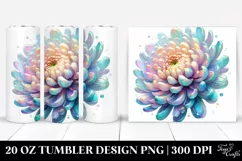 Detailed Shiny Chrysanthemum | 20 oz Tumbler Product Image 1