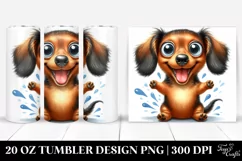 Funny Dachshund Smiling | 20 oz Tumbler Product Image 1