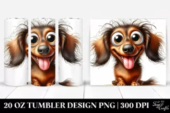 Cute Dachshund Popping Eyes Tumbler Product Image 1